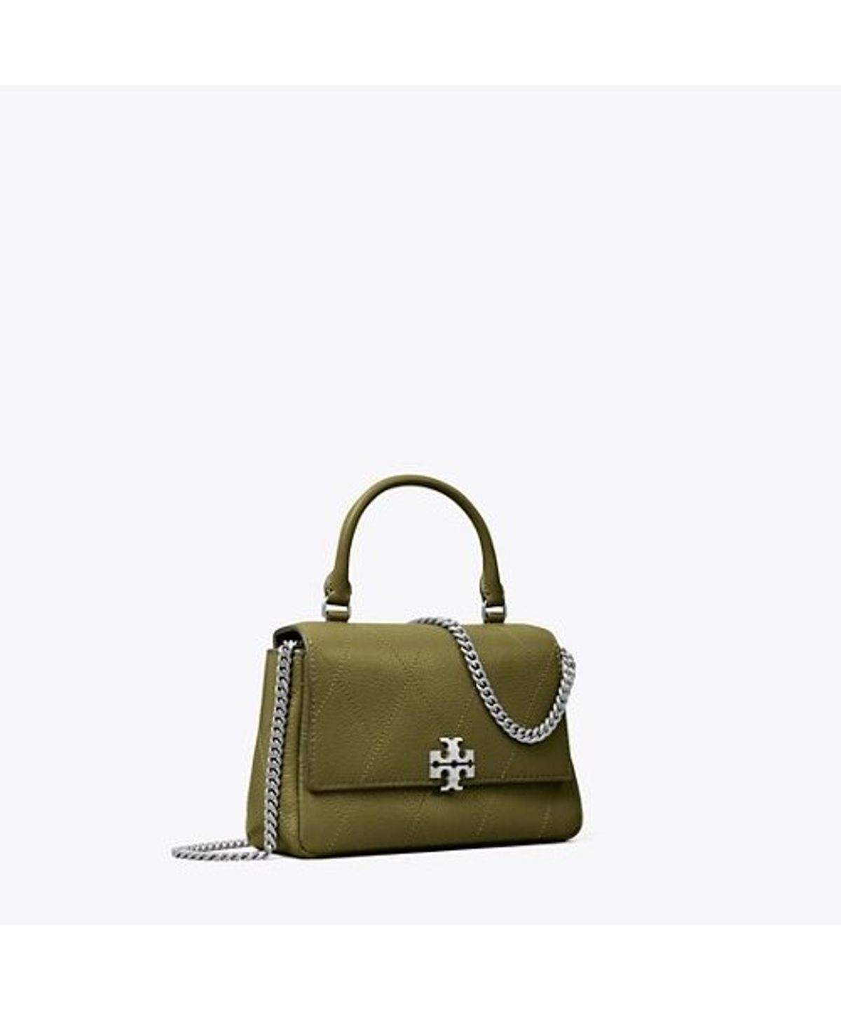 토리버치(TORYBURCH) 찰리 퀼팅 탑 핸들 체인 월렛 - 레초