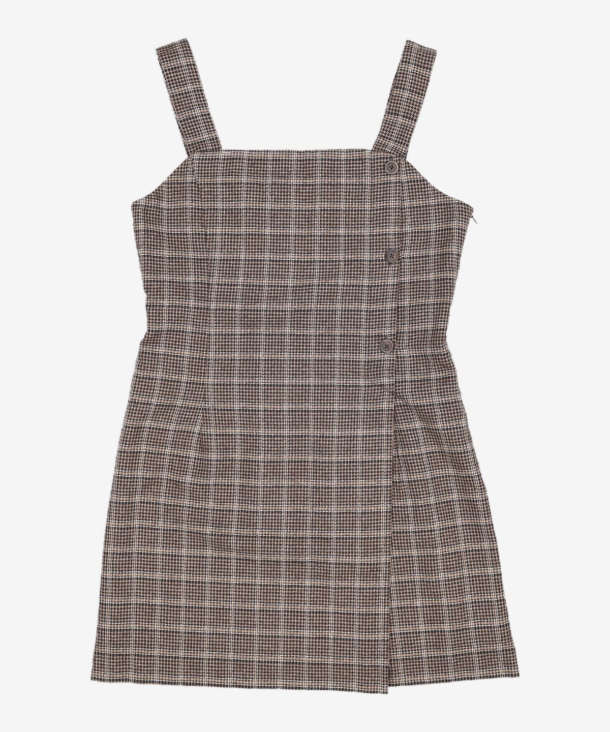 미쏘(MIXXO) 사이드버튼 체크 원피스 MIWOW8T51A M