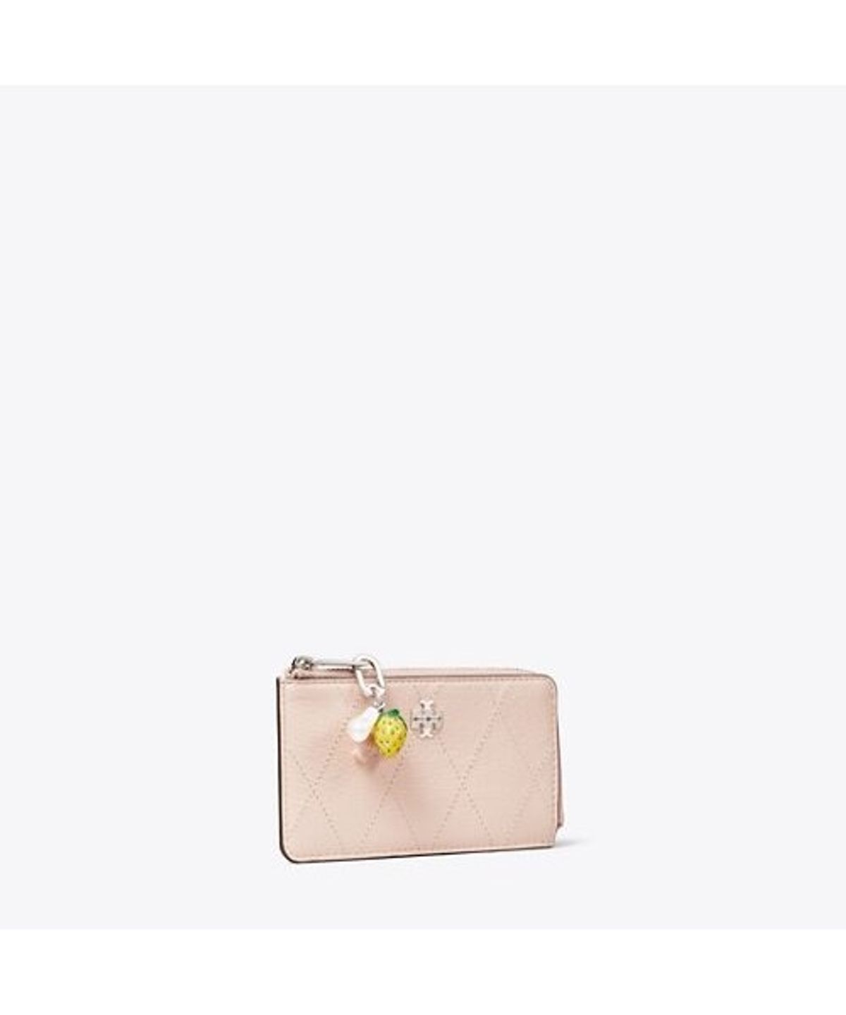 토리버치(TORYBURCH) 찰리 퀼팅 집 카드 케이스 - 라이트 핑크