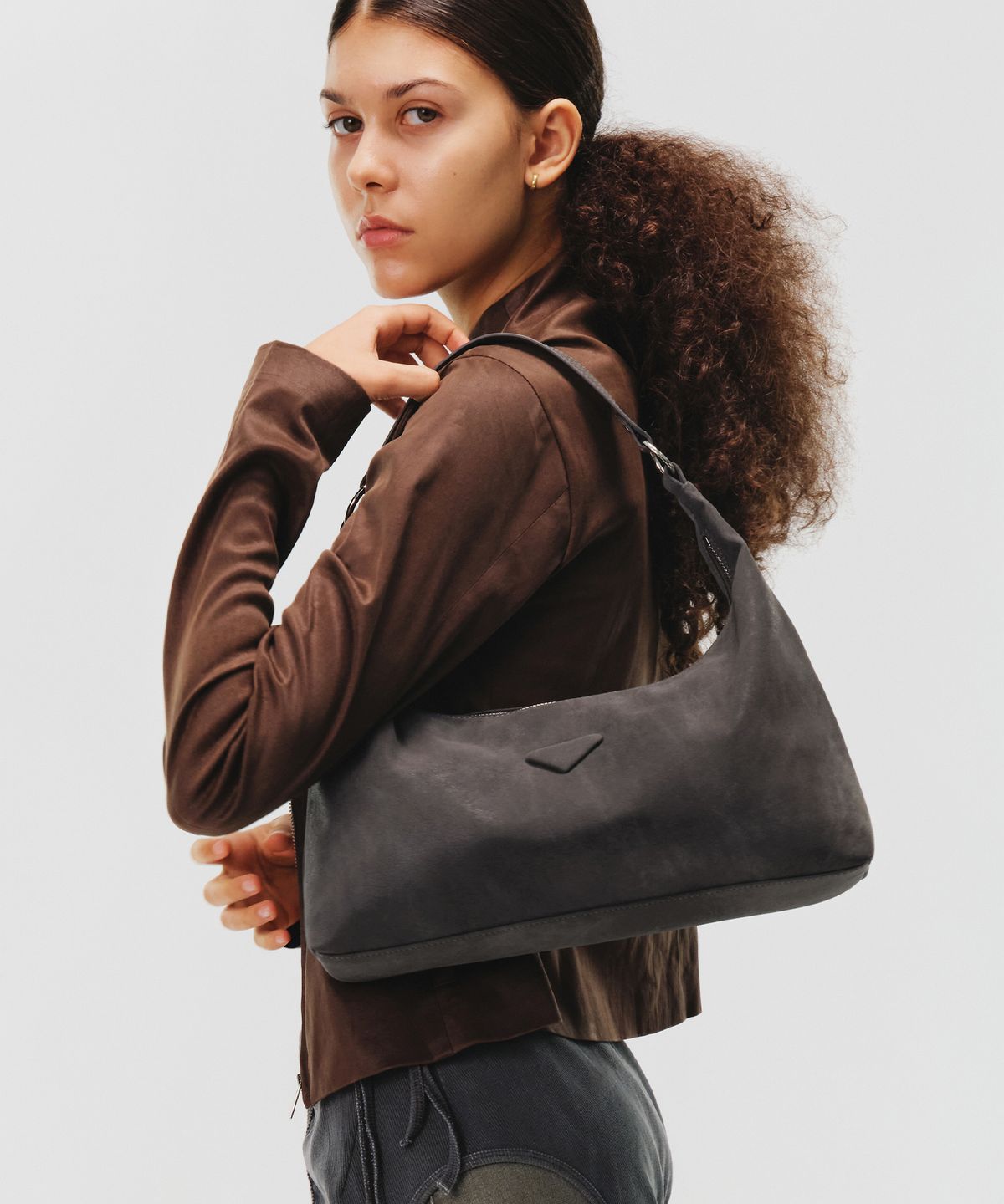 페넥(FENNEC) SOTY HOBO BAG - NUBUCK GREY