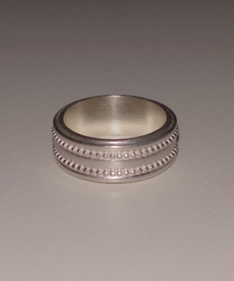 Flute Knurled Double Ring