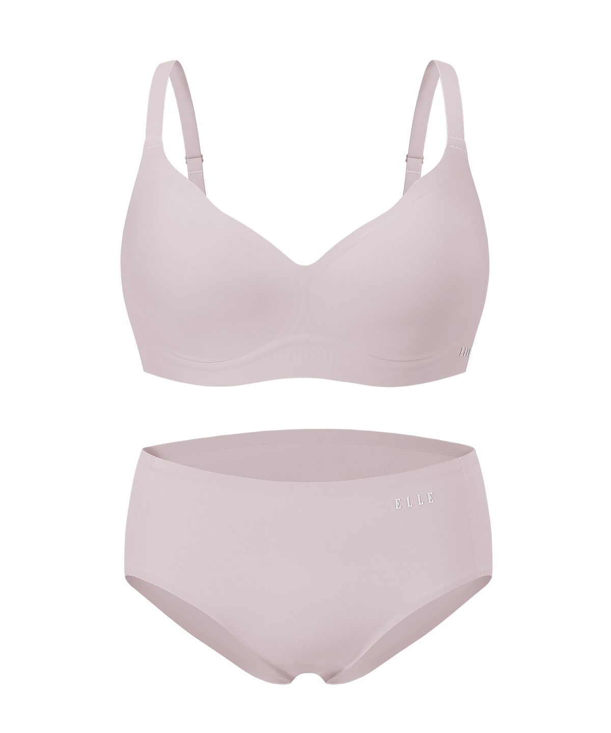 엘르이너웨어(ELLE INNERWEAR) [라이트핏] 쉐딩 브라 팬티 세트 - 모브핑크