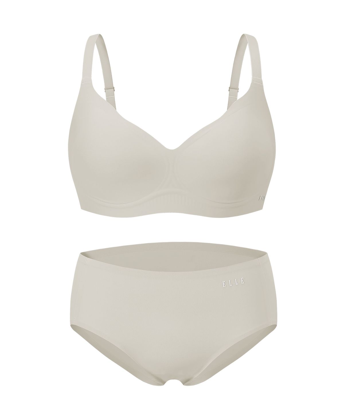 엘르이너웨어(ELLE INNERWEAR) [라이트핏] 쉐딩 브라 팬티 세트 - 라이트베이지