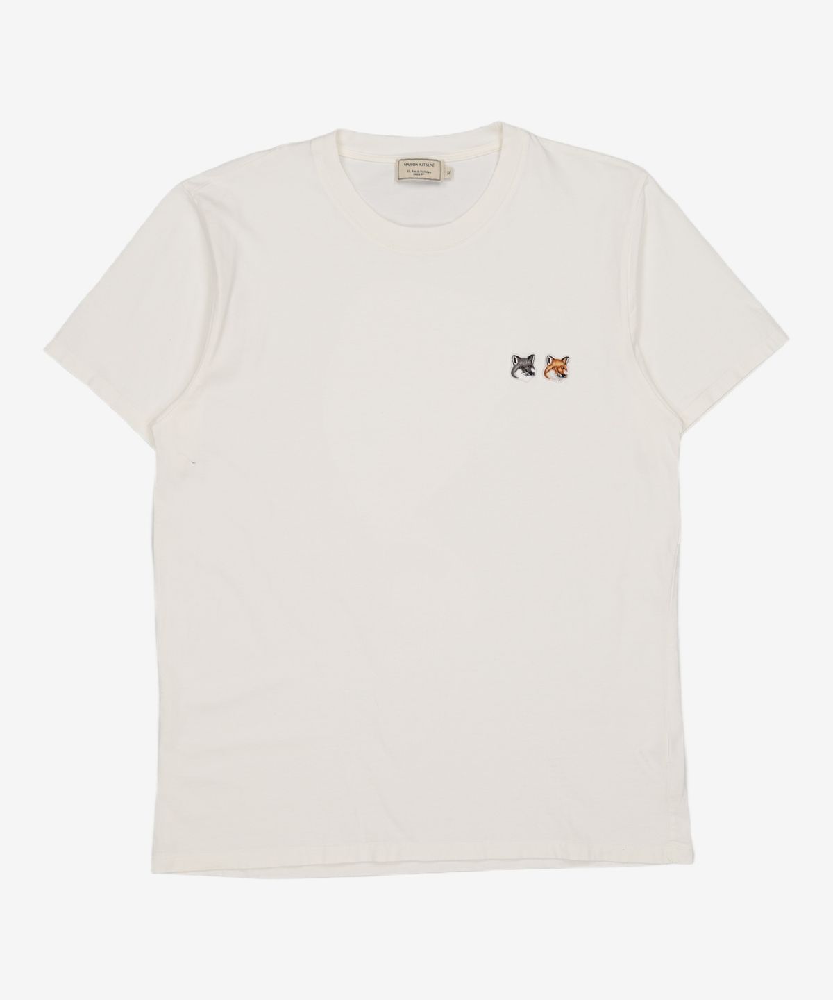 메종 키츠네(MAISON KITSUNE) 22SS 폭스 헤드 티셔츠 BU00103KJ0008 XL