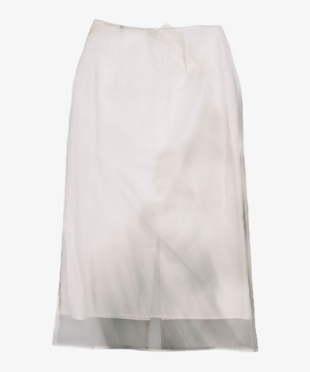 쓰리투에이티(THREE TO EIGHTY) PRINTED ORGANZA LAYERED SKIRT (WHITE) S
