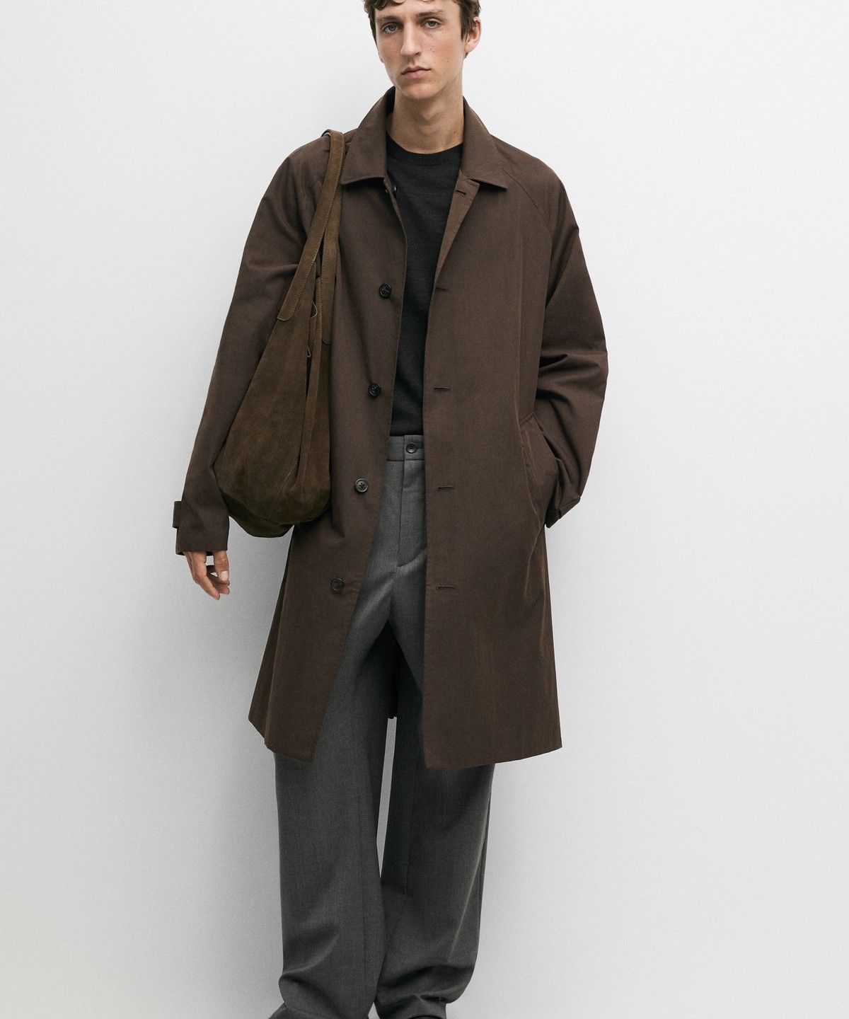 마시모두띠(MASSIMO DUTTI) 리버서블 롱 트렌치코트