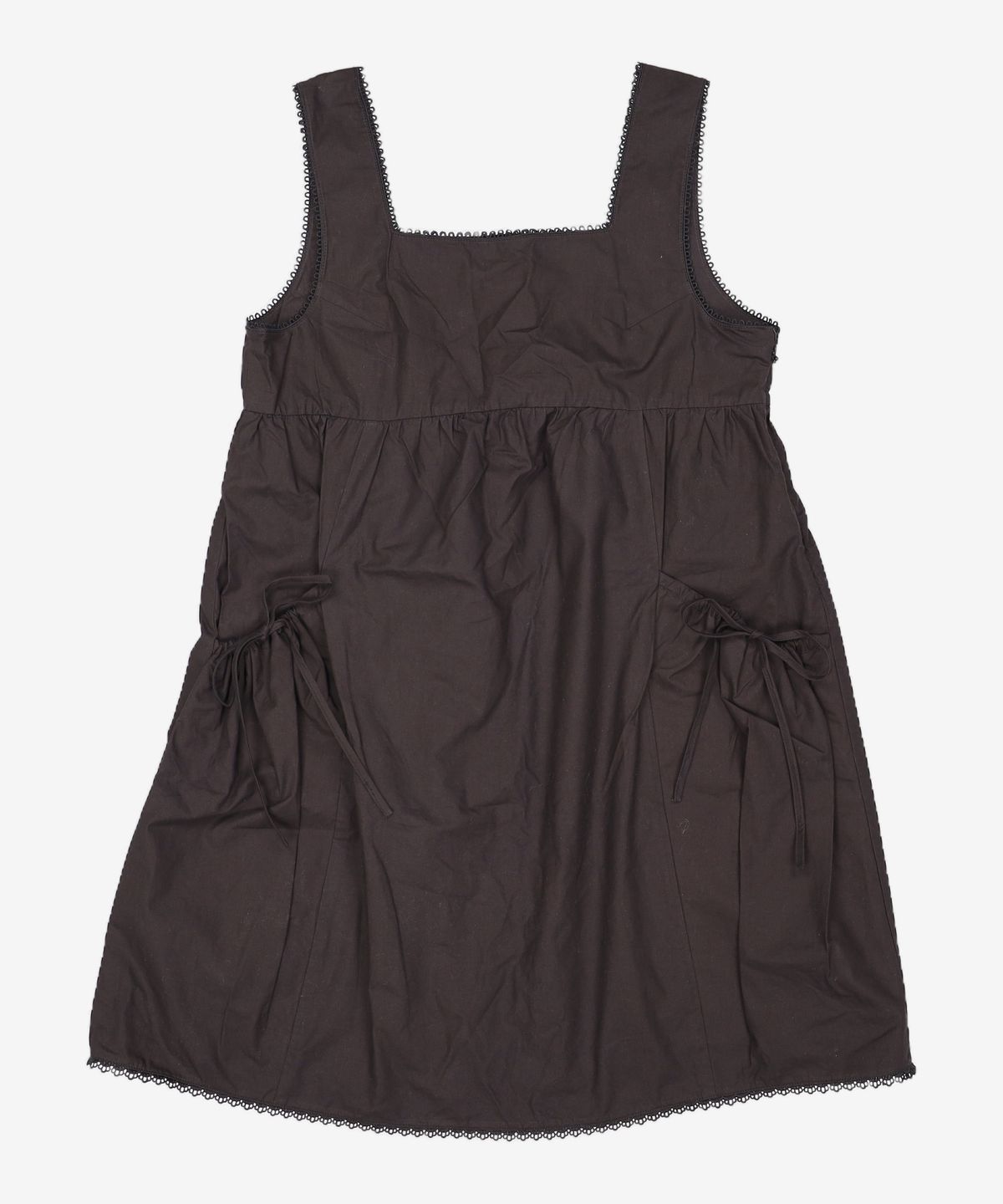 오이에프(OEF) Shirring Mini Dress (Black) FREE
