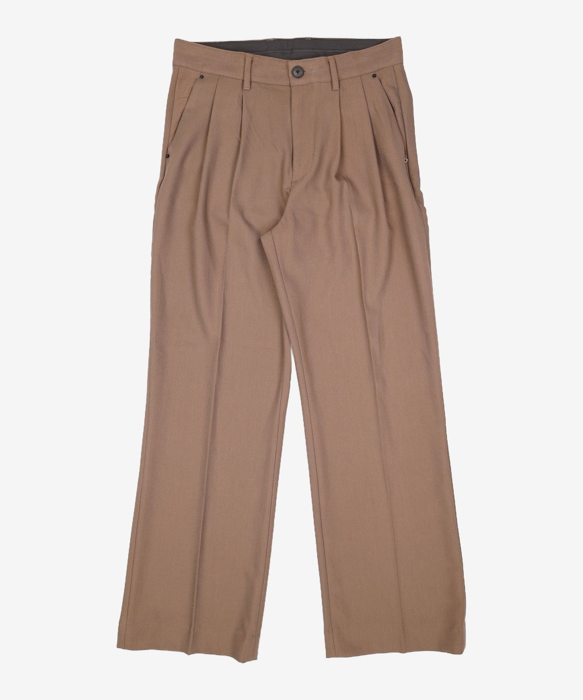 메종미네드(MAISON MINED) SAINT TWO TUCK WIDE PANTS BROWN (상세 수정) 48