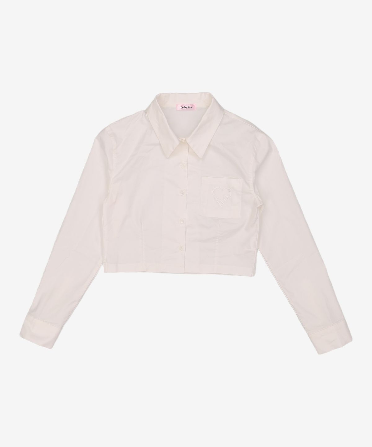 루루슈(LULUCHOU) Ribbon Crop Shirt - WHITE L