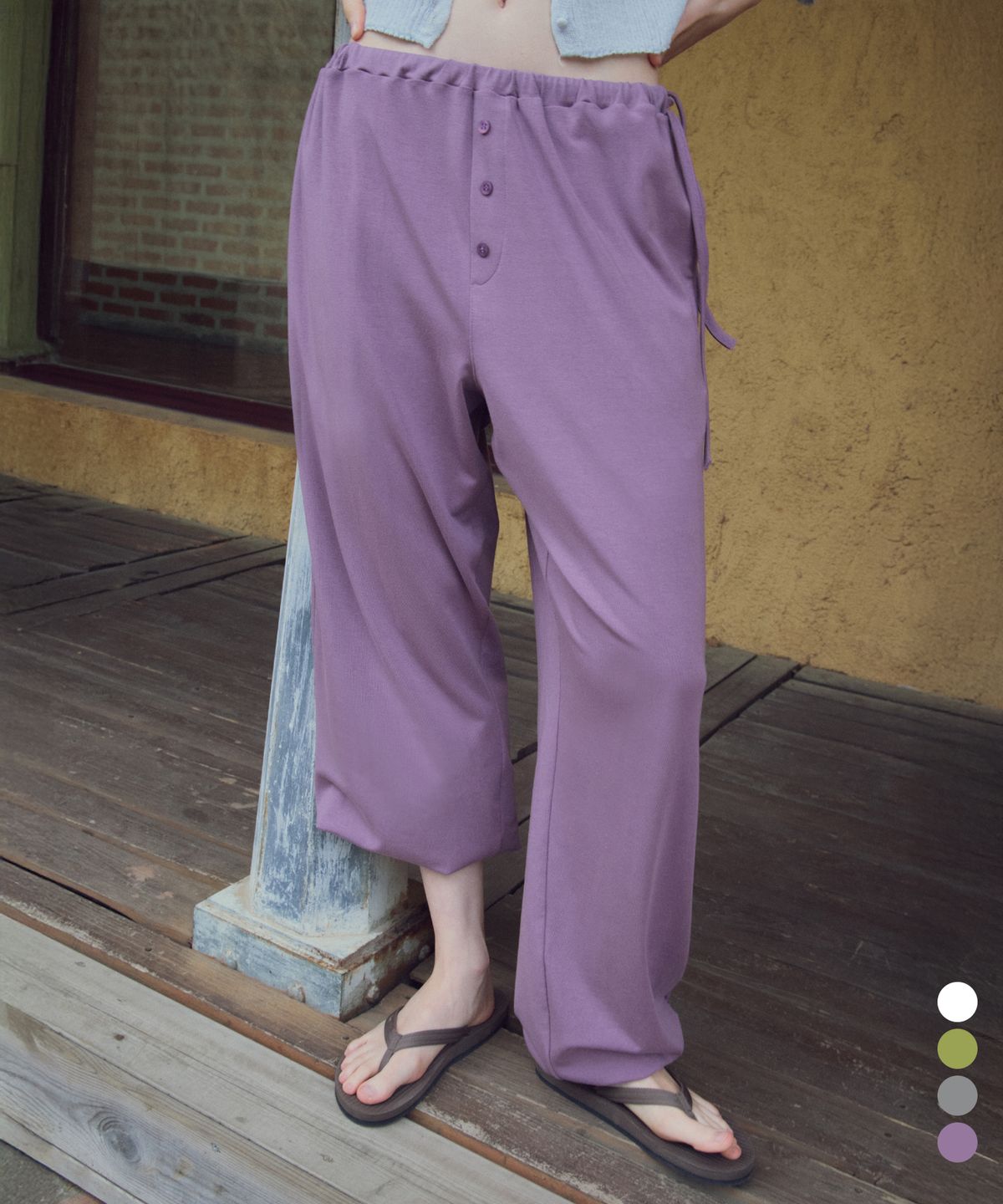 씨타(CITTA) Essential Button Comfort Jogger Pants_CTB575(4color)