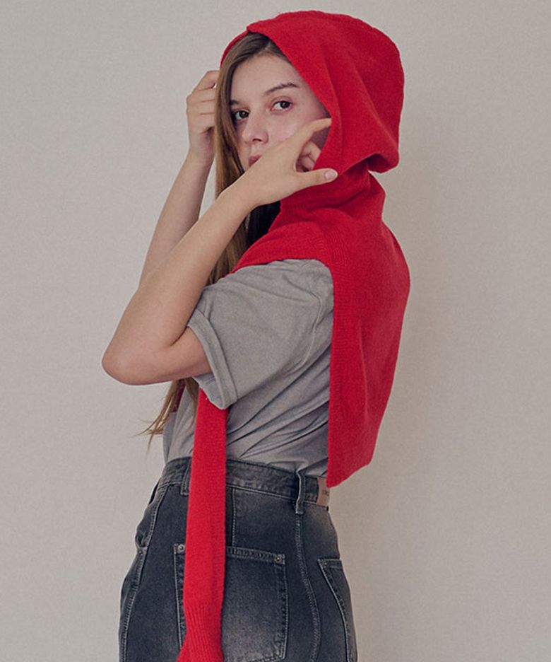 Superfine merino hood shawl_4 Colors