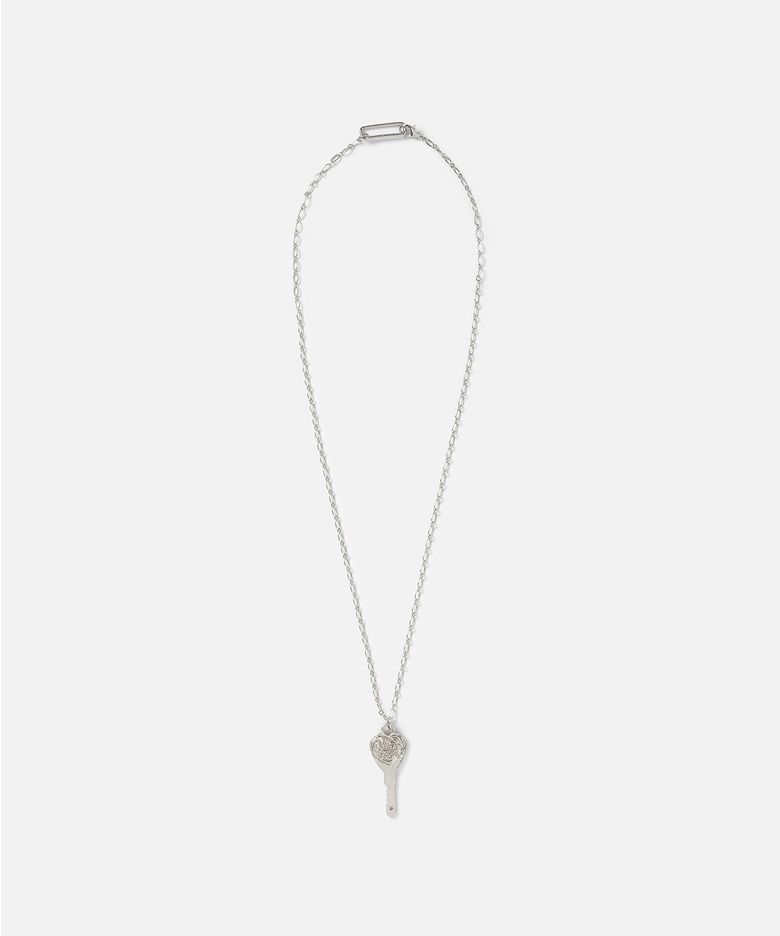 KEY CHAIN LONG NECKLACE - SILVER