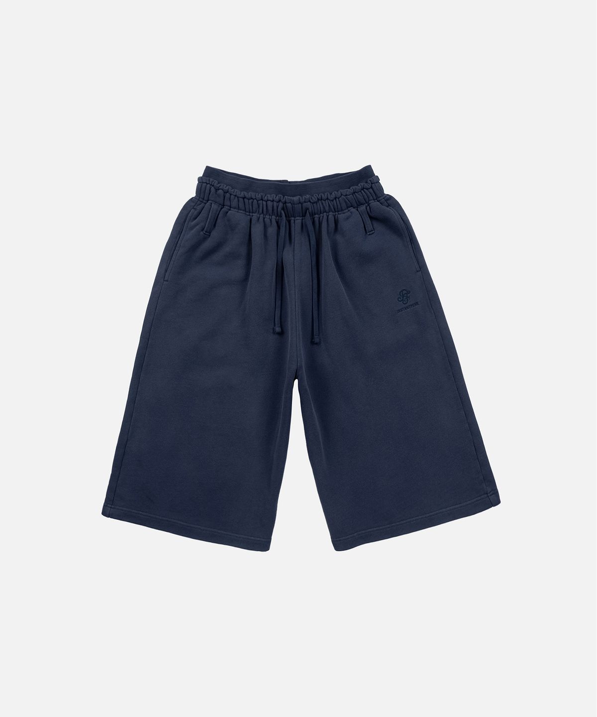 인스턴트펑크(INSTANTFUNK) WASHED DOUBLE WAIST BURMUDA PANTS - NAVY