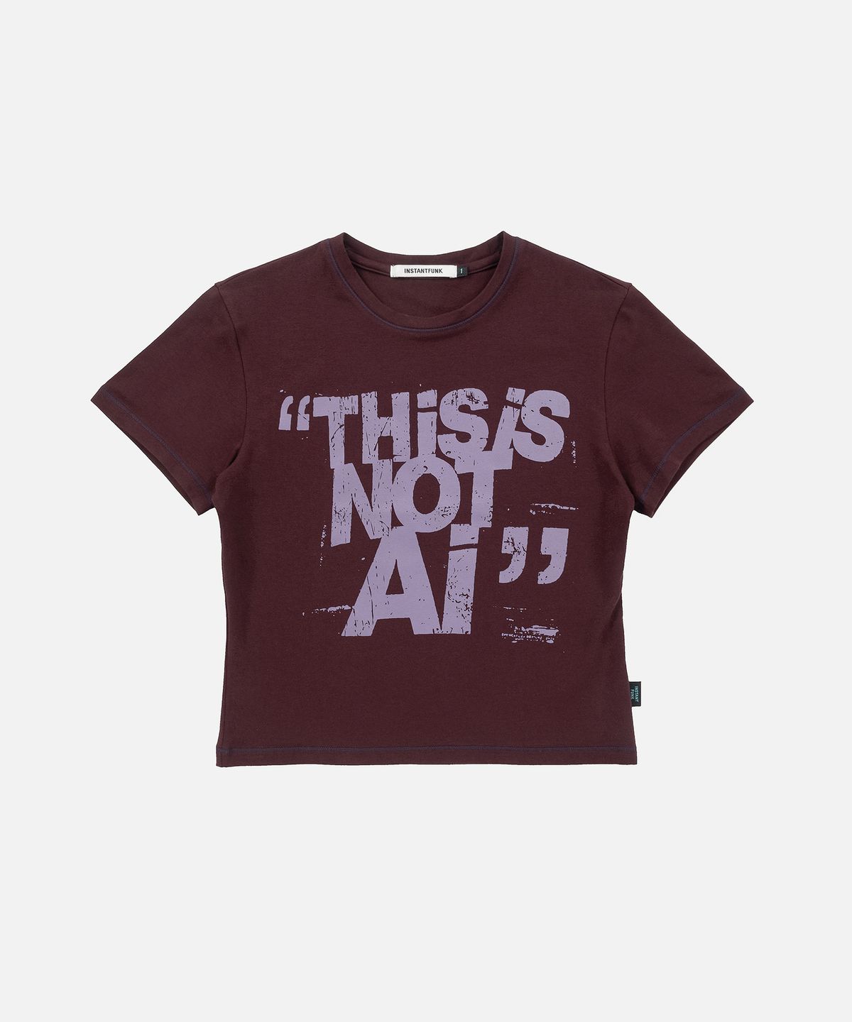 인스턴트펑크(INSTANTFUNK) THIS IS NOT AI TEE - BURGANDY