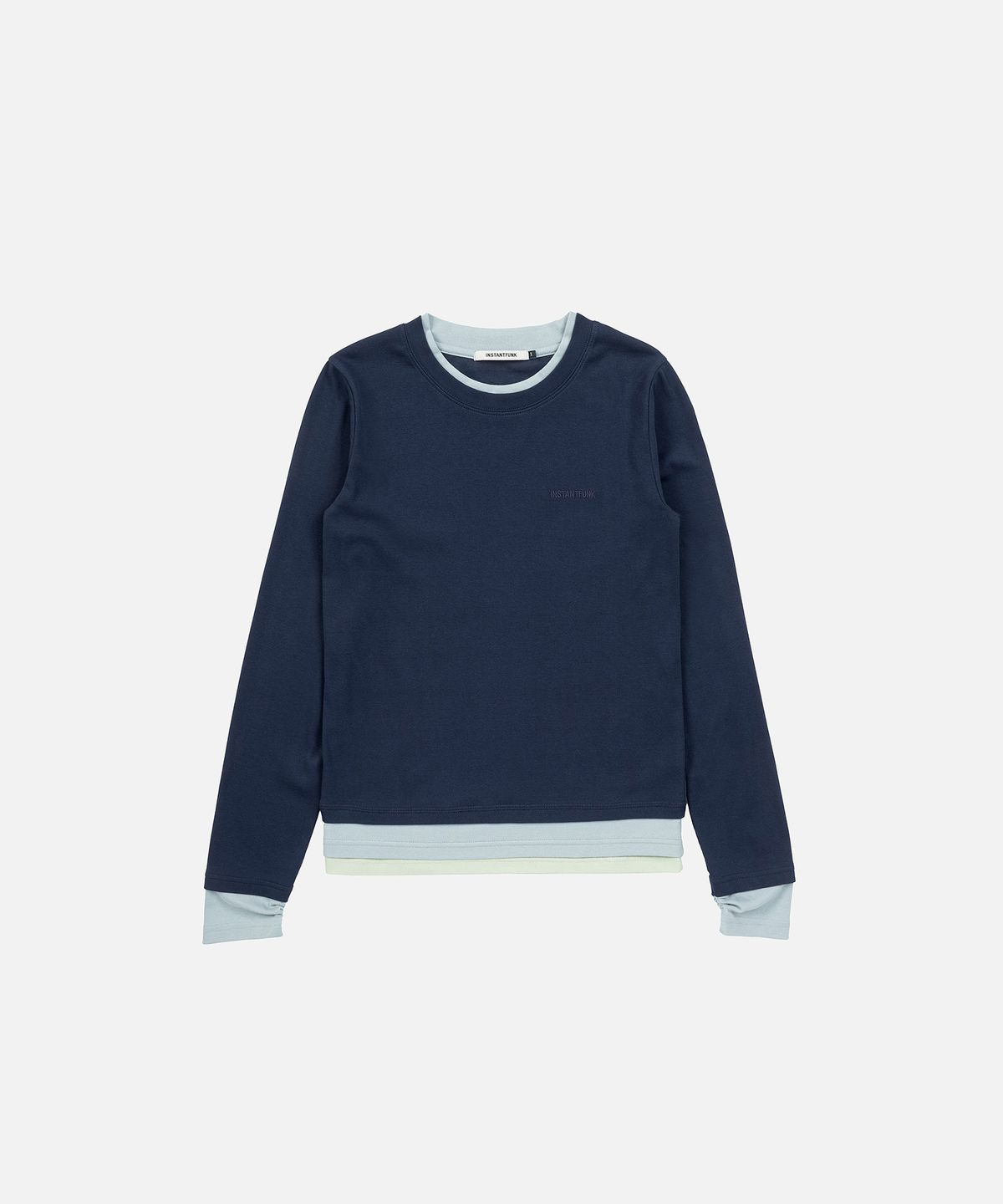 인스턴트펑크(INSTANTFUNK) ESSENTIAL COLOR BLOCK TEE - NAVY