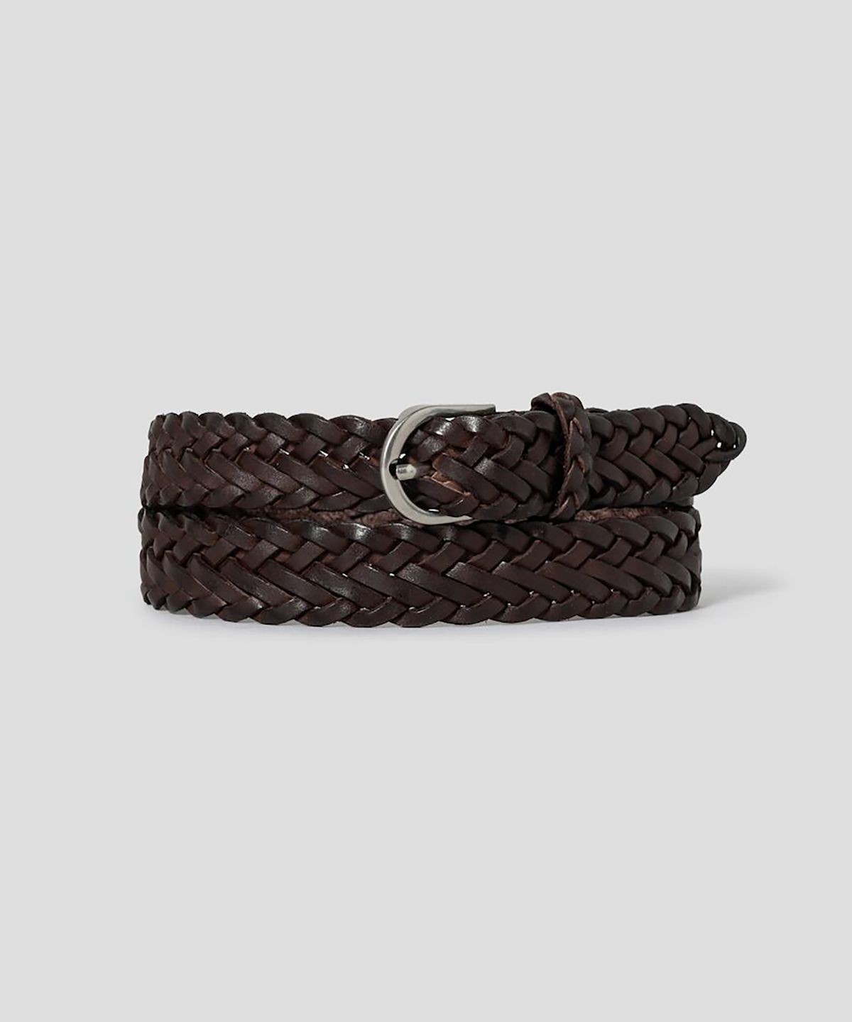 빈폴 액세서리(BEANPOLE ACCESSORY) 여성 가죽 짜임 캐주얼 버클 벨트  브라운
