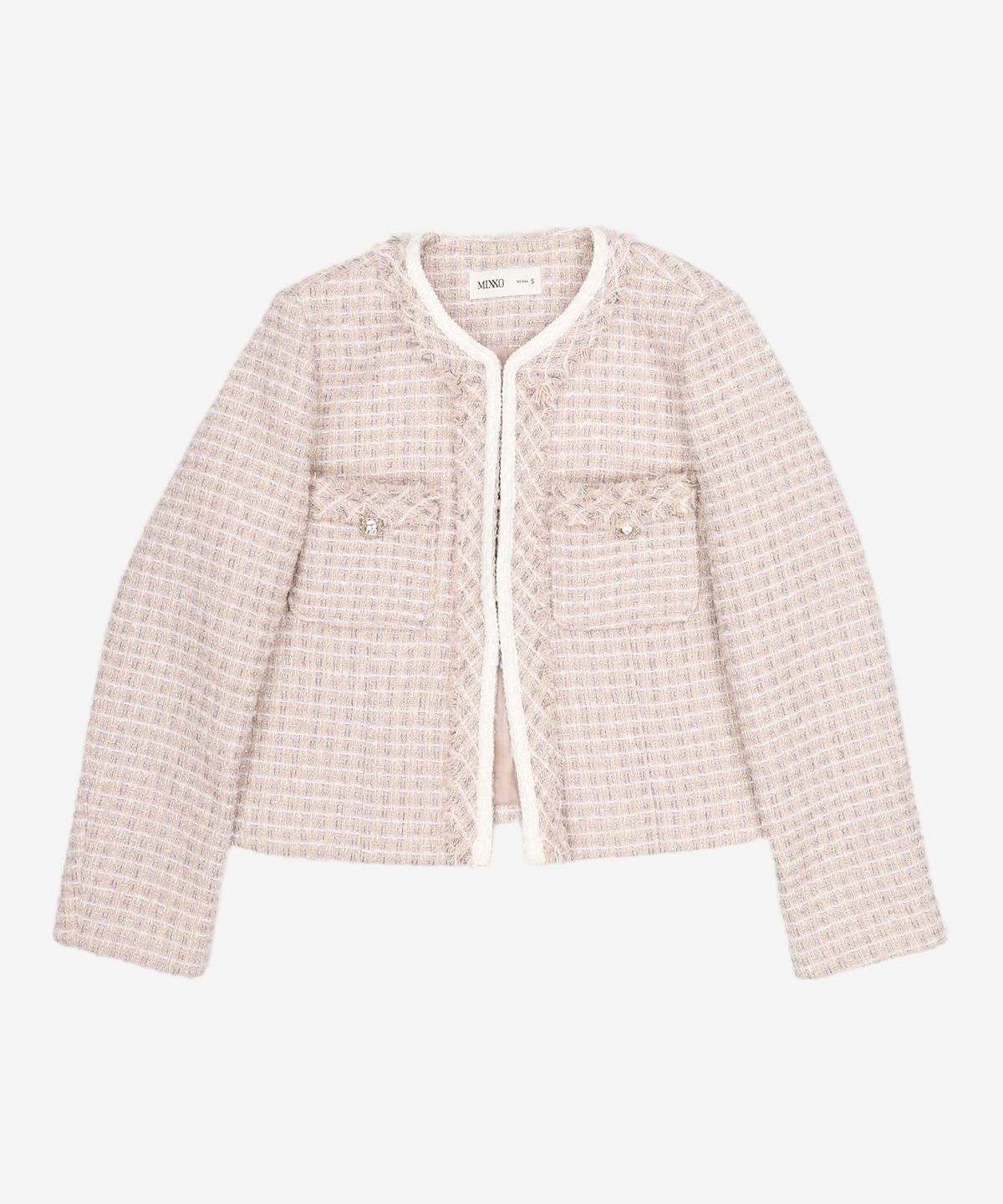 미쏘(MIXXO) 라운드넥 트위드 자켓 MIWJKCT33B S