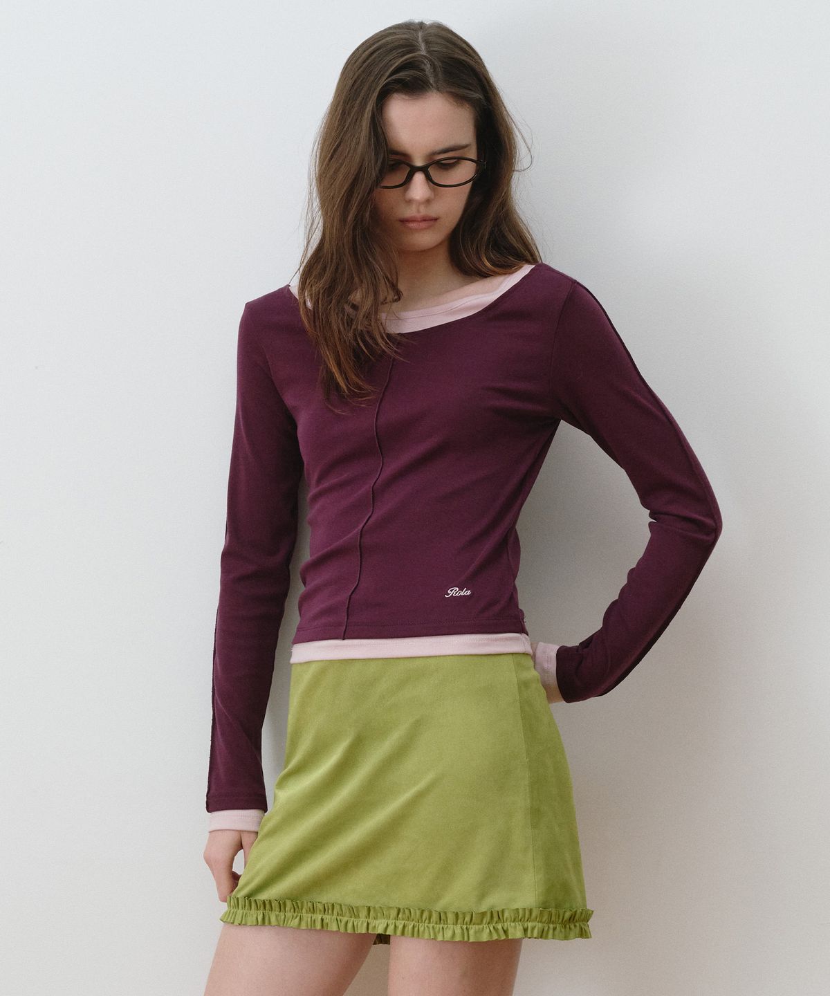 로라로라(ROLAROLA) DOUBLE LAYERED LONG SLEEVE PU+PK
