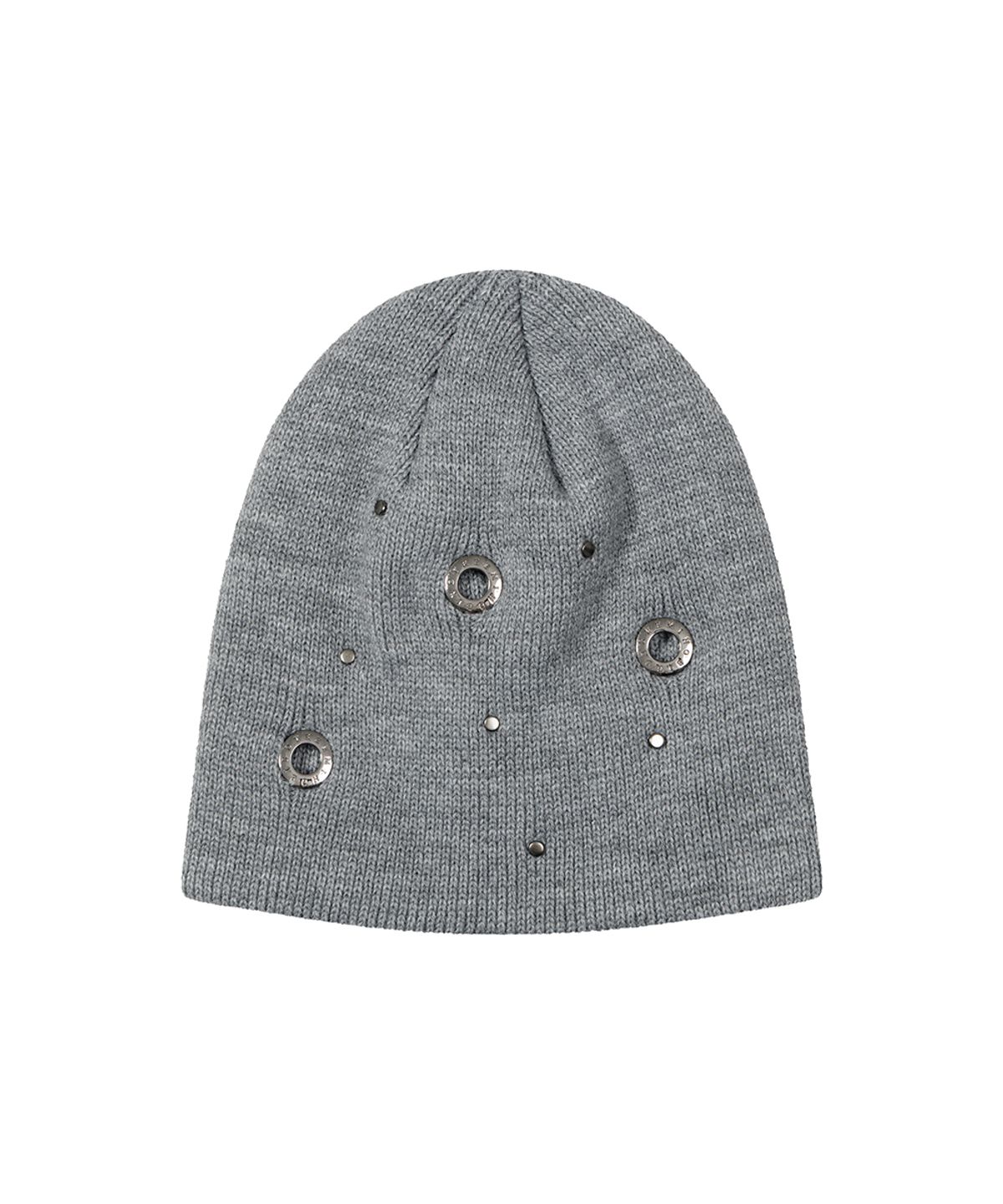 트리밍버드(TREEMINGBIRD) Logo Eyelet Beanie [ Melange Gray ]