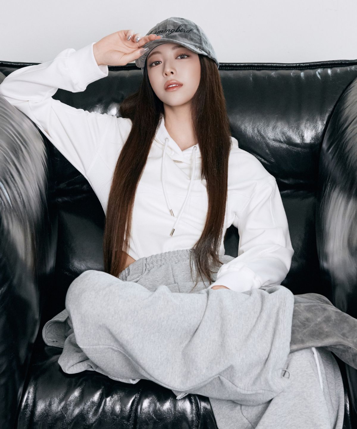 트리밍버드(TREEMINGBIRD) Washed Smoke Eyelet Cap [ Charcoal ]