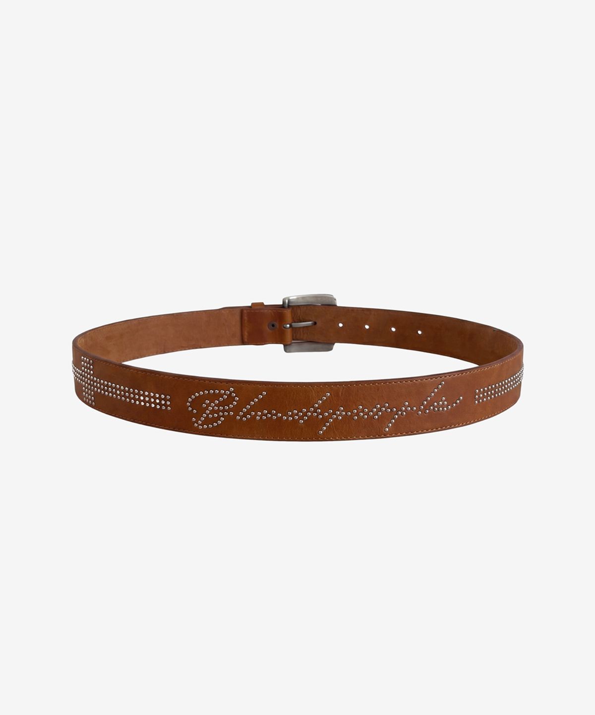 블랙 퍼플(BLACK PURPLE) 헤이즈 스터드 벨트_캐러멜 브라운 Haze Stud Belt _Caramel Brown