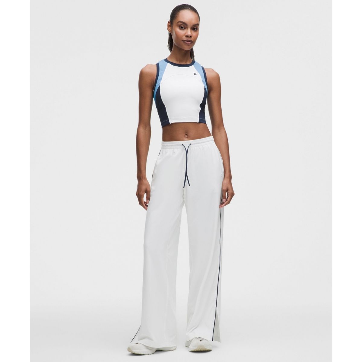 룰루레몬(LULULEMON) 코트 라이벌 와이드 레그 트랙 팬츠 레귤러 *콘트라스트 드로코드