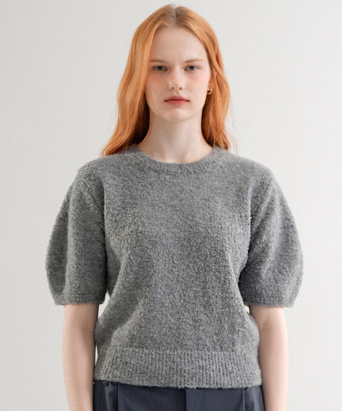 블레티(VLETI) Loop Round Half Knit (Gray)
