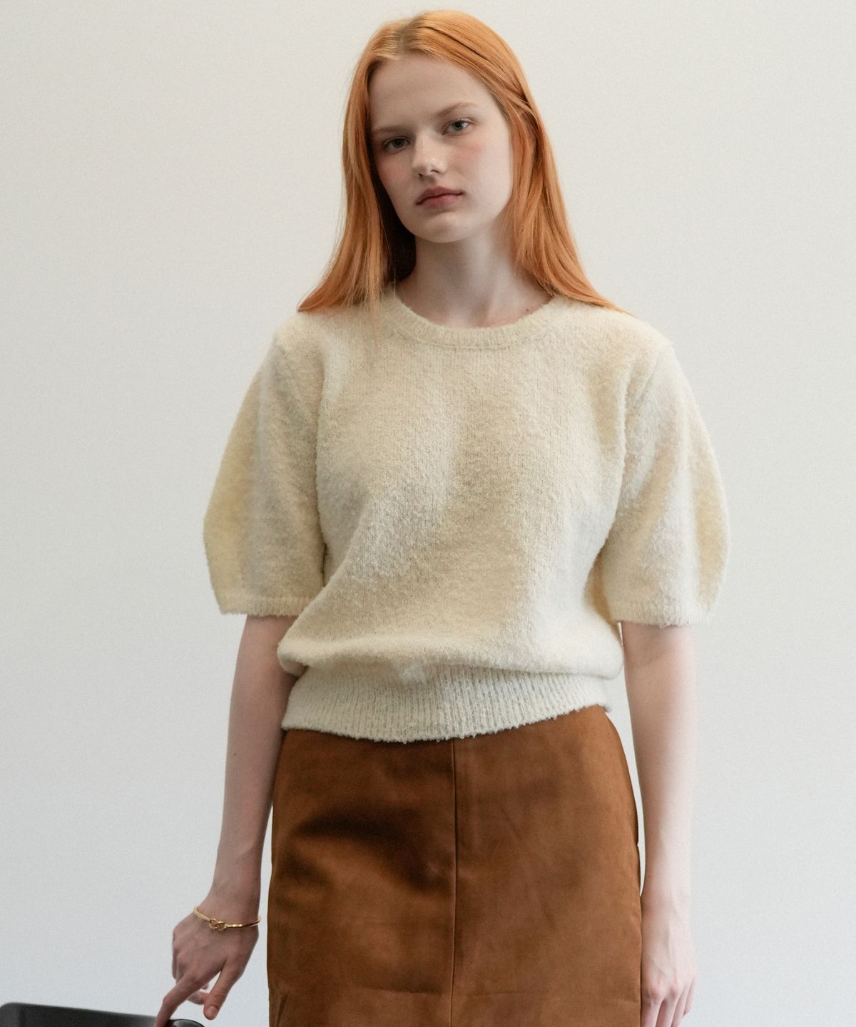 블레티(VLETI) Loop Round Half Knit (Cream_beige)