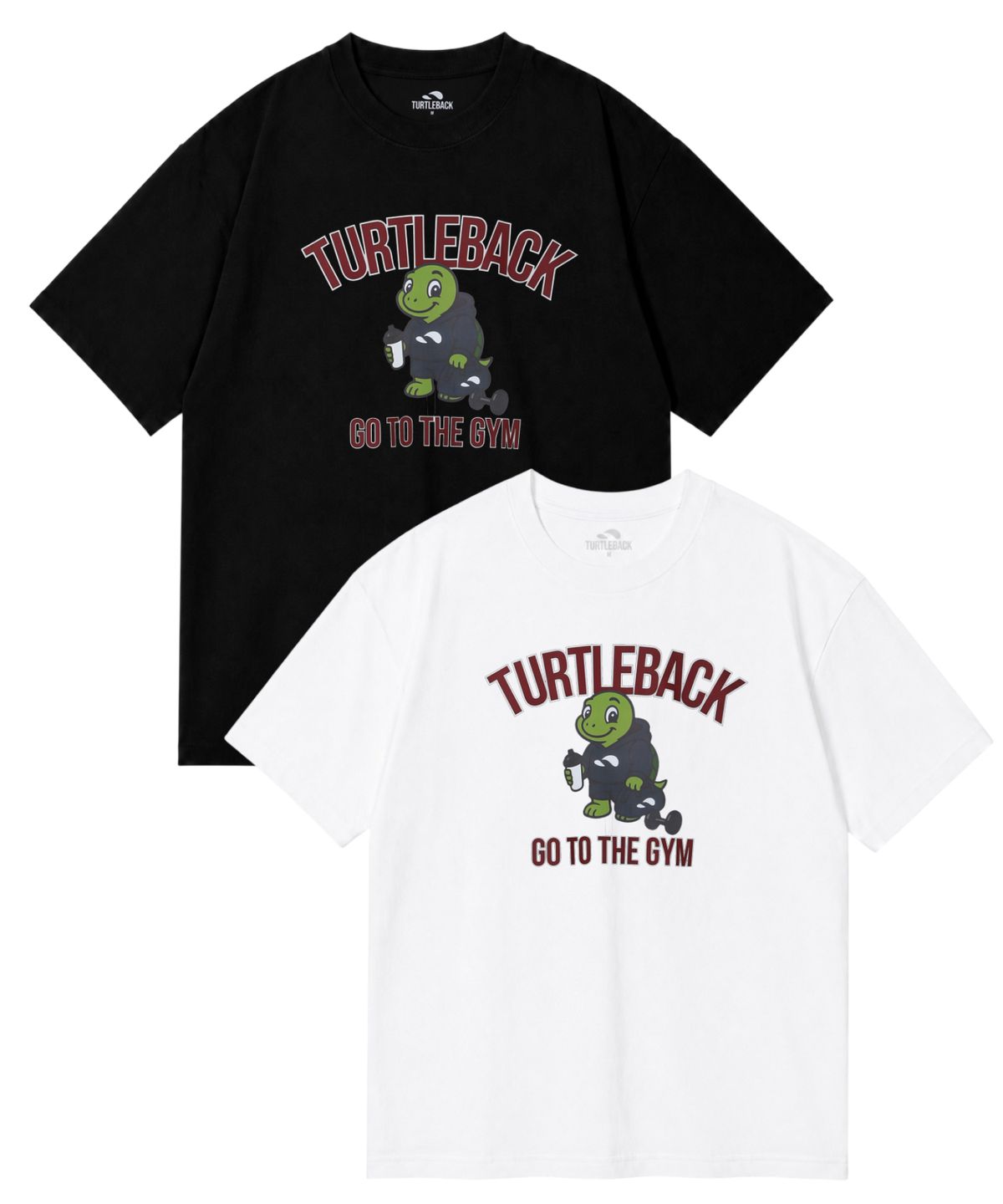 터틀백(TURTLEBACK) 웨이트 부기 하드스티치 오버핏 반팔티_2color