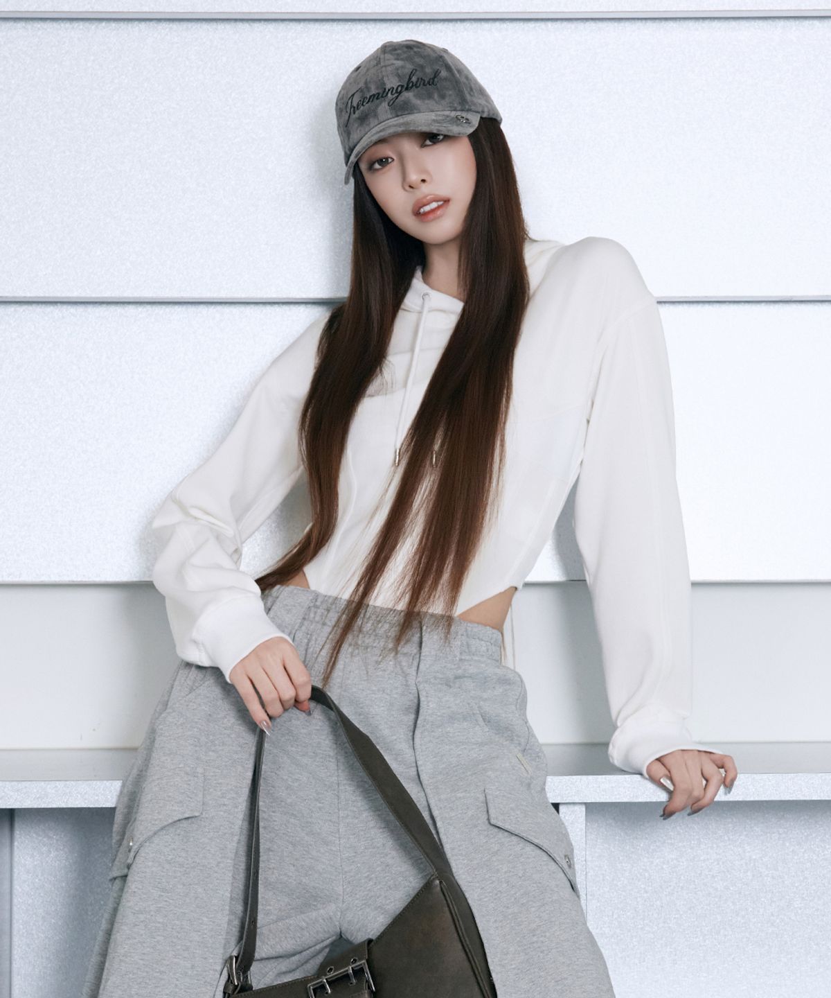 트리밍버드(TREEMINGBIRD) Hooded Bodysuit [ White ]