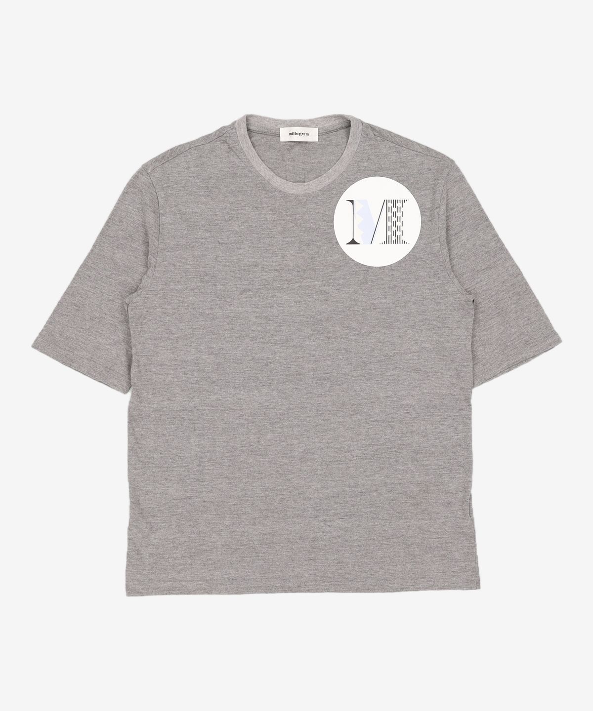 밀로그램(MILLOGREM) oversized shield m t-shirts - gray FREE