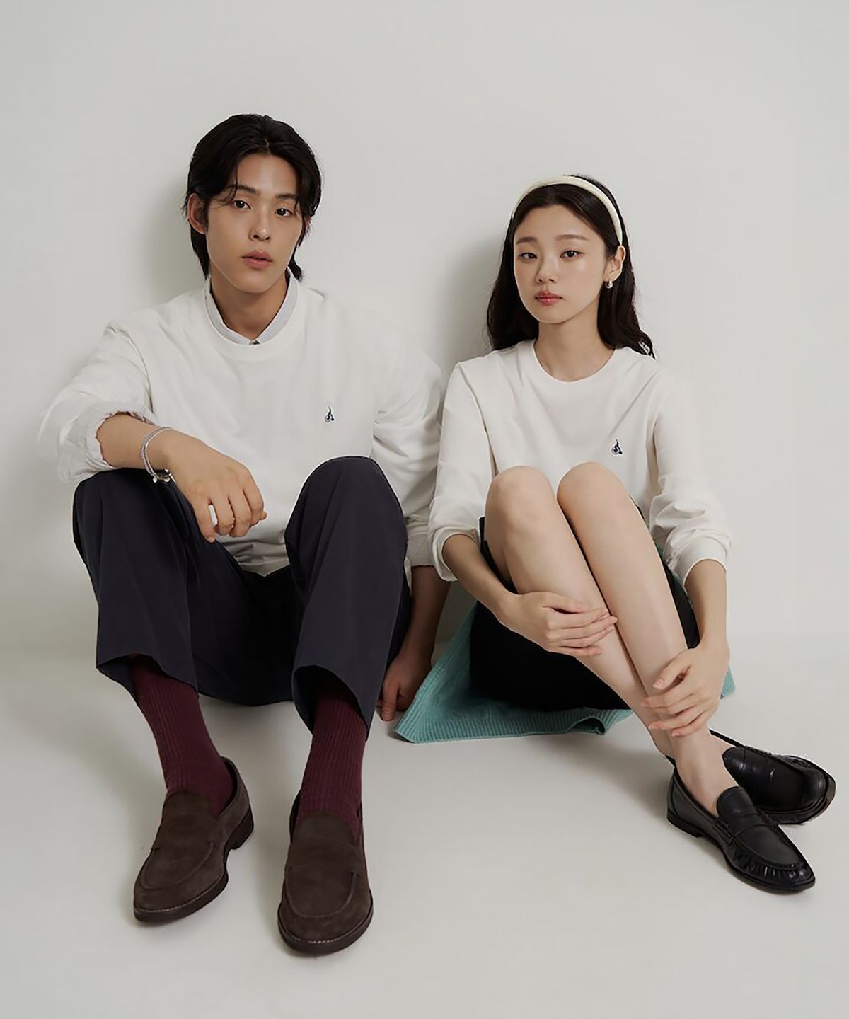 빈폴 멘(BEANPOLE MEN) [Essential] 남녀공용 라운드넥 티셔츠  화이트