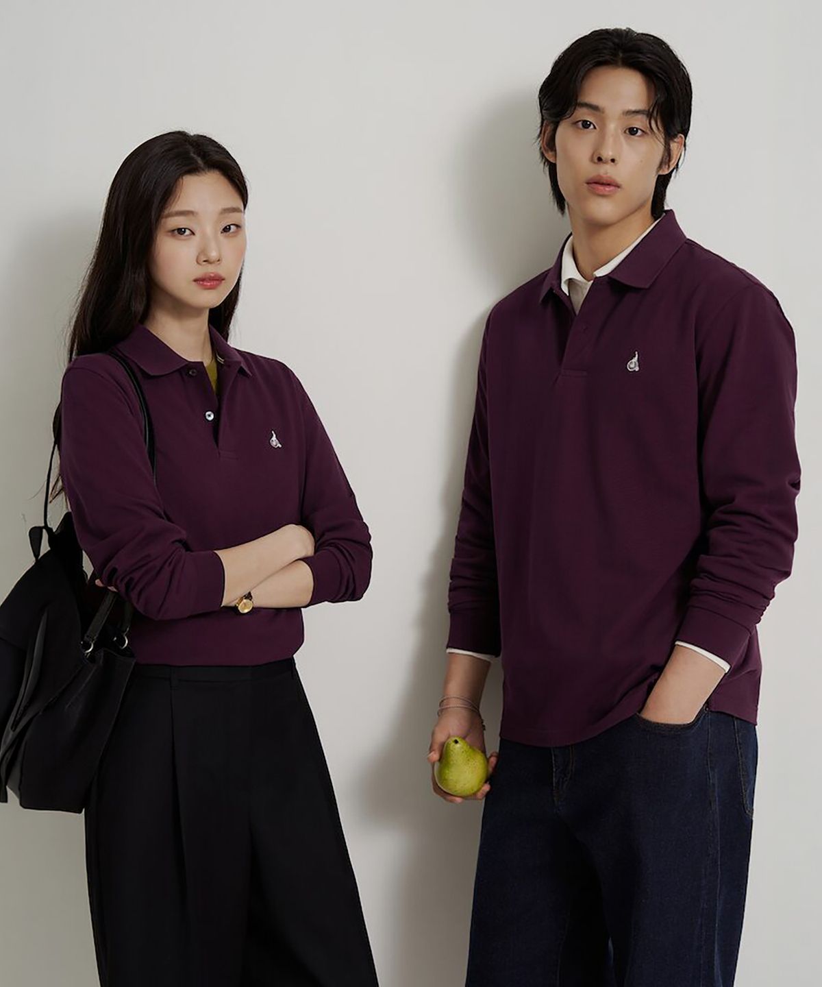 빈폴 멘(BEANPOLE MEN) [소프트터치] 프리미엄 코튼 피케 칼라넥 티셔츠  와인