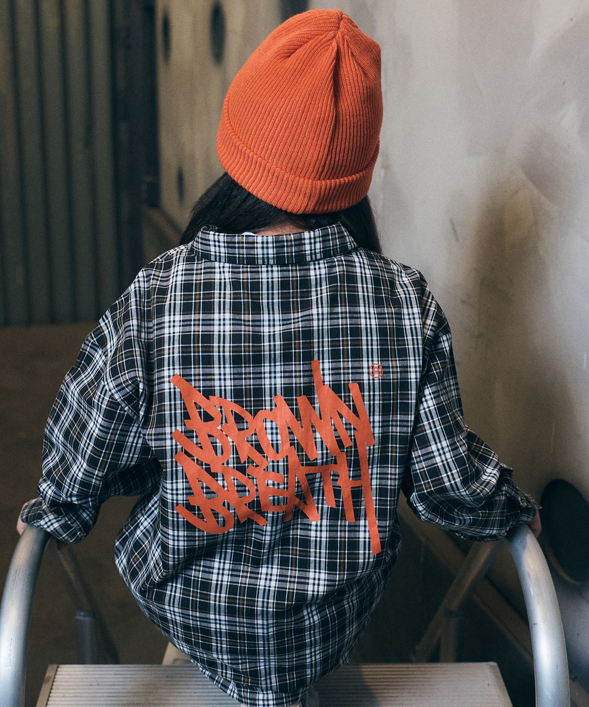 브라운브레스 키즈(BROWNBREATH KIDS) KIDS TAG CHECK SHIRT - BROWN