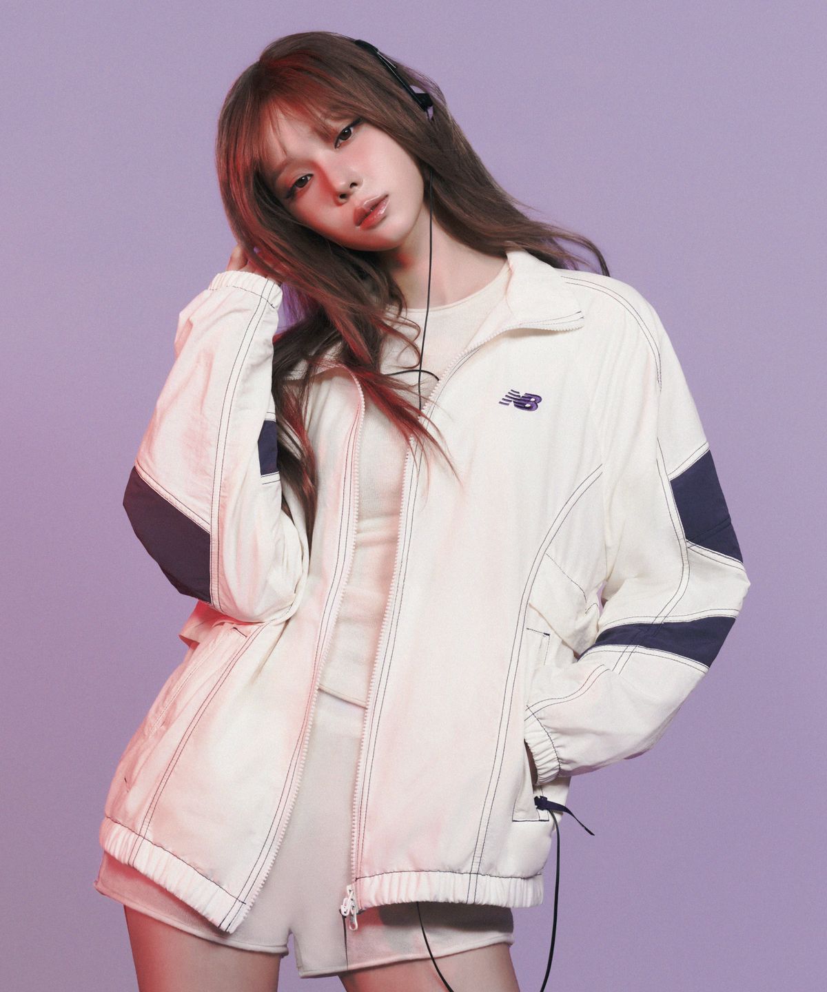 뉴발란스(NEW BALANCE) NBNAG31833 / UNI ESCAPE 스탠넥 웜업자켓 (IVORY)
