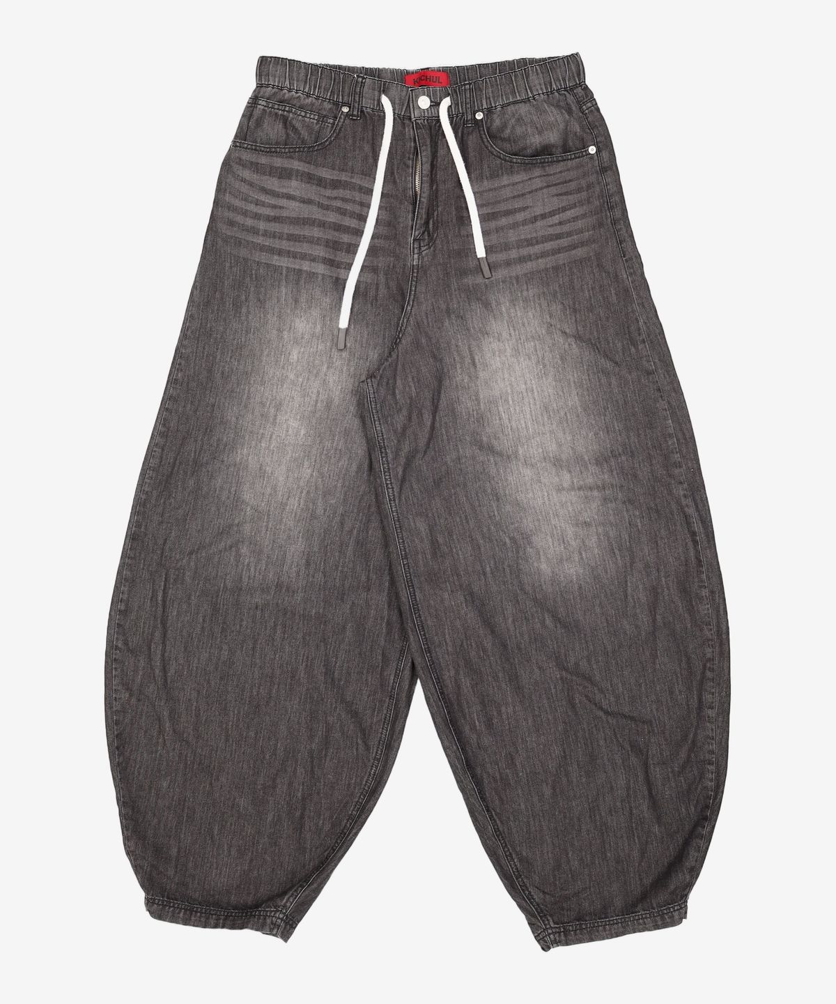 기철(KICHUL) SUMMER VACATION BALLOON PANTS (WASHED GREY) L
