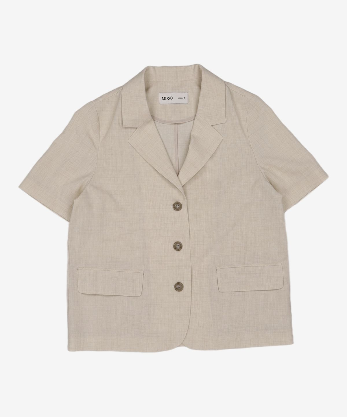 미쏘(MIXXO) 싱글 3버튼 테일러드 숏 자켓 MIWJKB73QG S