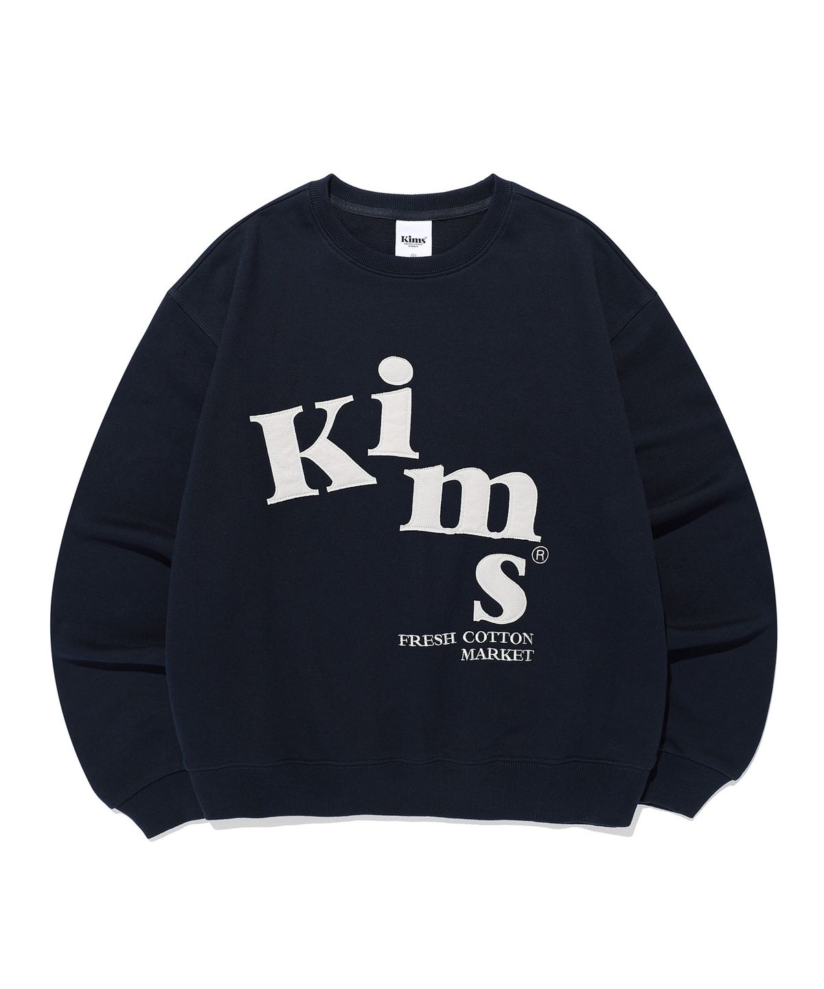킴스 프레시 코튼 마켓(KIMS FRESH COTTON MARKET) Messy Alpha App Sweatshirt Navy