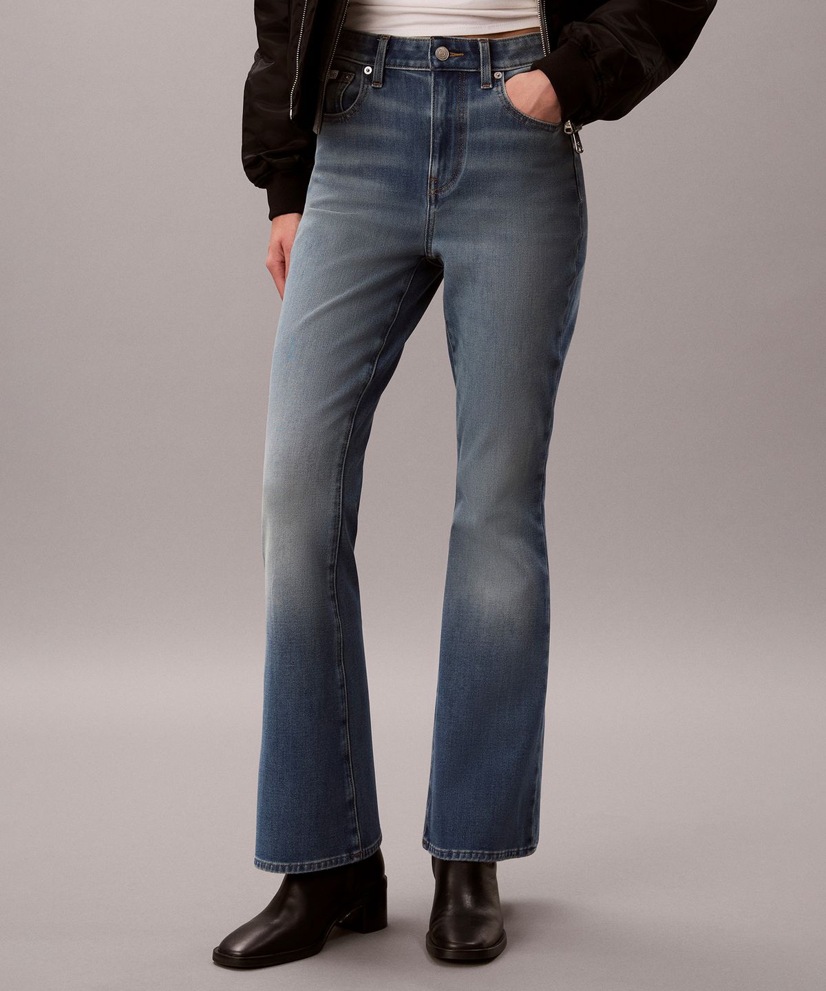 캘빈클라인 진(CALVIN KLEIN JEANS) 여성 하이라이즈 플레어 37.5 데님 47H761G 47B