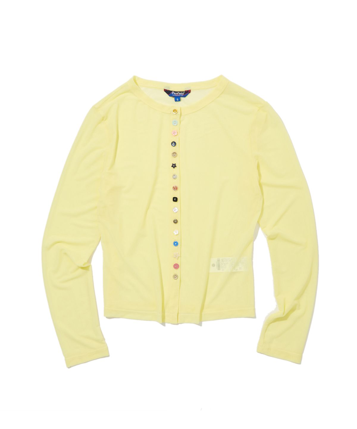 펜필드(PENFIELD) 시어 매쉬 가디건 라이트옐로우_FS2CG38U