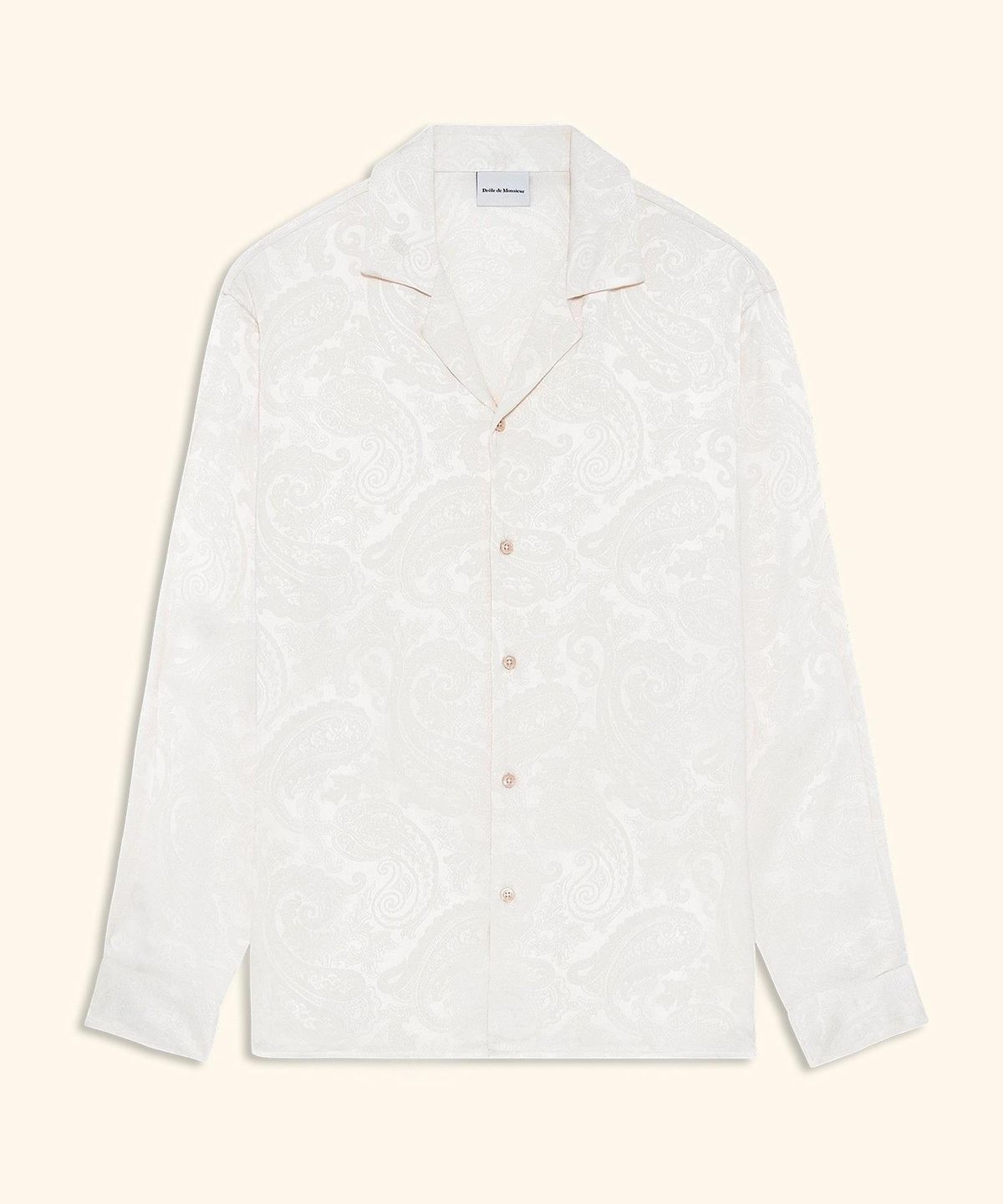 드롤드무슈(DROLE DE MONSIEUR) Long Sleeve Jacquard Paisley Shirt D0SAA26103BEL