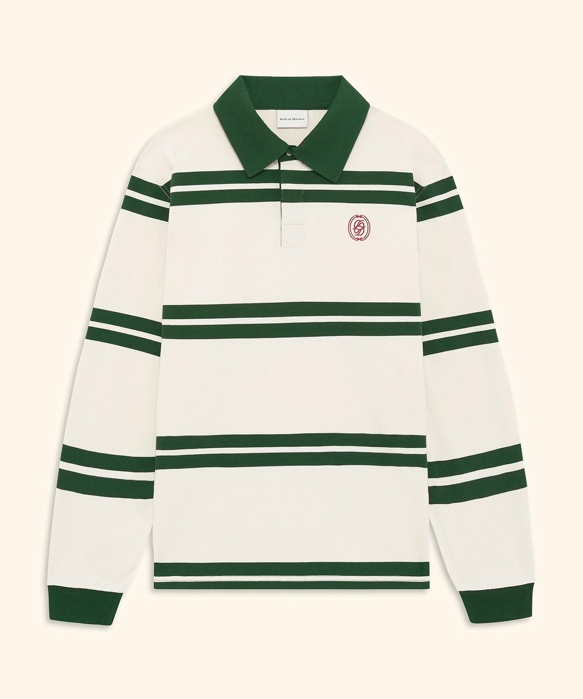 드롤드무슈(DROLE DE MONSIEUR) D Ornament Striped Polo D0TPA26102GRL