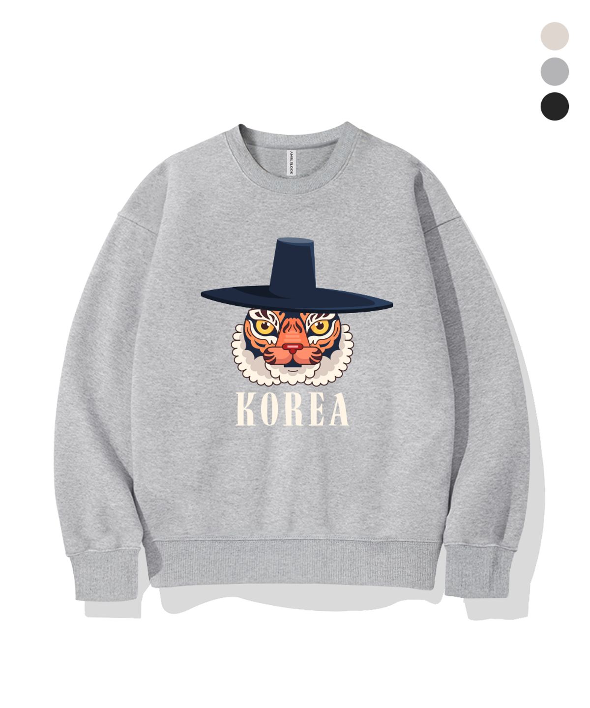 엠블룩(AMBLELOOK) 레귤러 스웨트셔츠 Tiger Korea (3color)