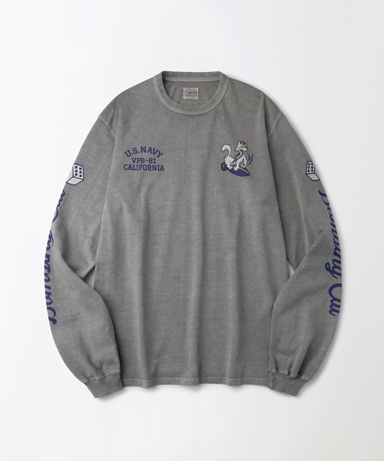 MIL SERIES LONG SLEEVE(BOMBING CAT)_PIGMENT KHAKI