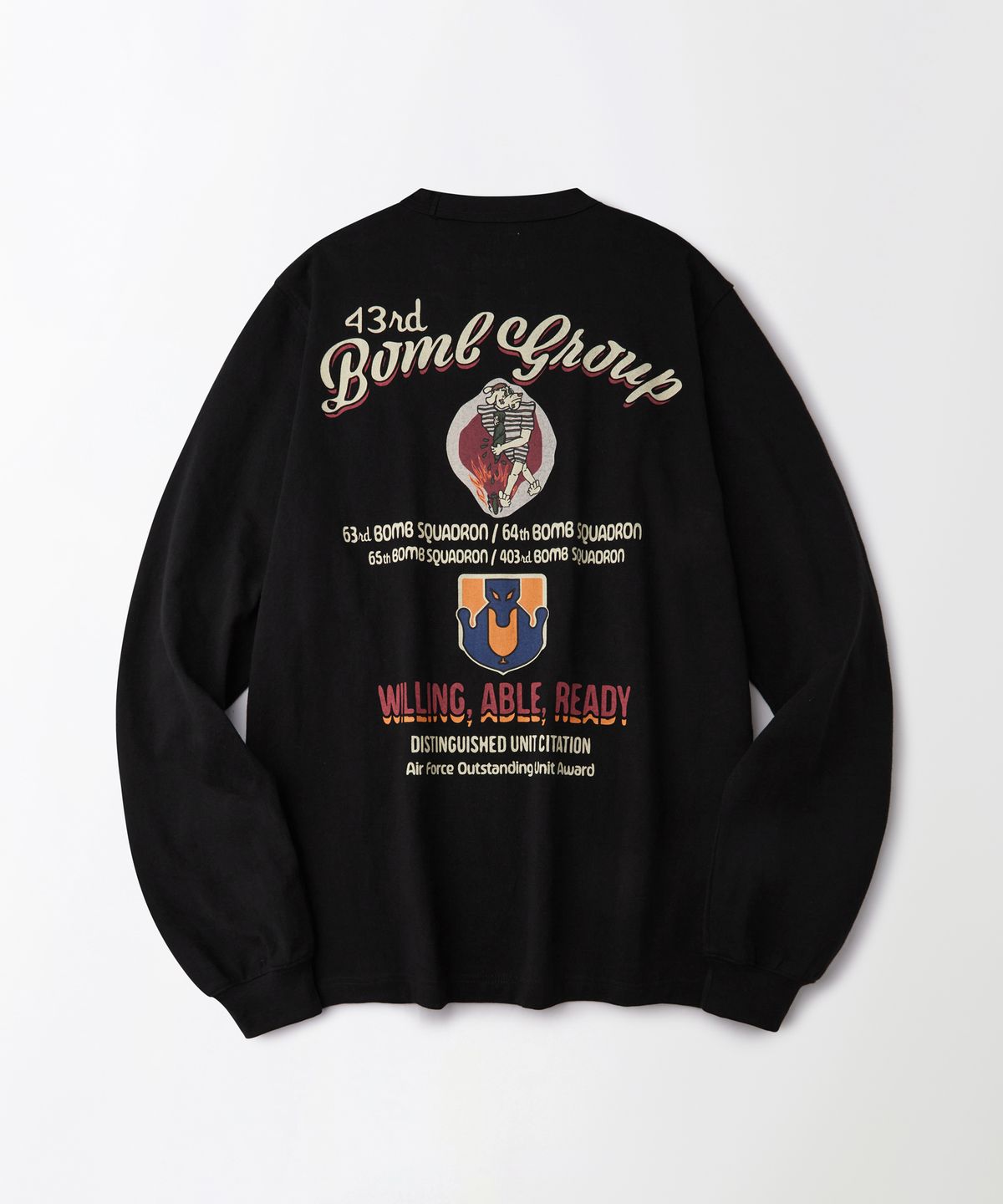 아웃스탠딩(OUTSTANDING) MIL SERIES LONG SLEEVE(BOMB GROUP)_BLACK