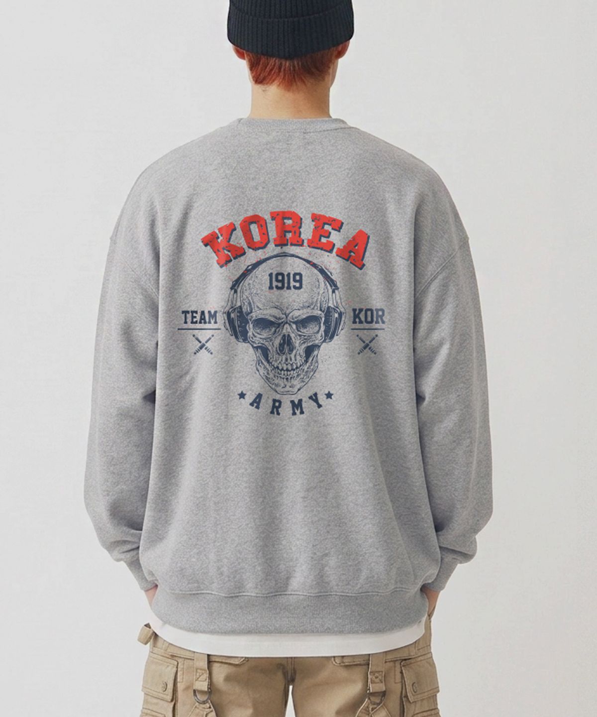 엠블룩(AMBLELOOK) 레귤러 스웨트셔츠 1919 TEAM KOR (3color)