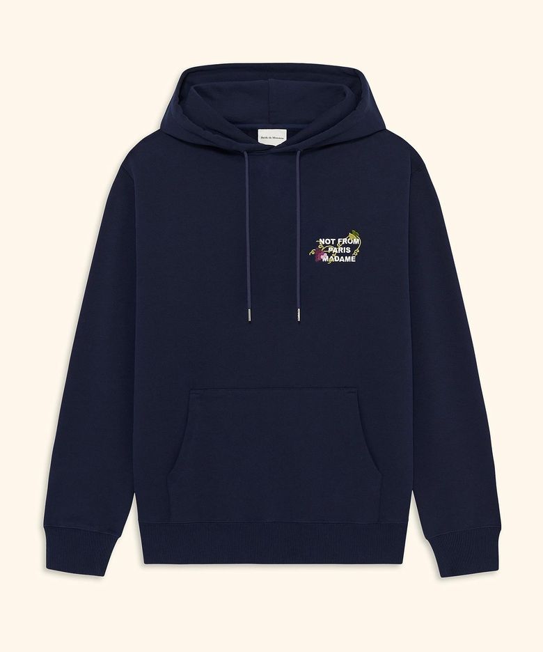 Vine Embroidered Slogan Hoodie D0THA26100NYX