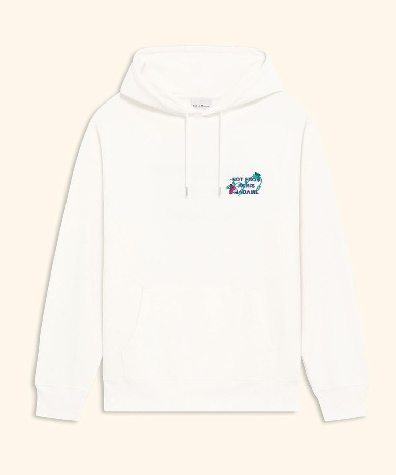 Vine Embroidered Slogan Hoodie D0THA26100WHM