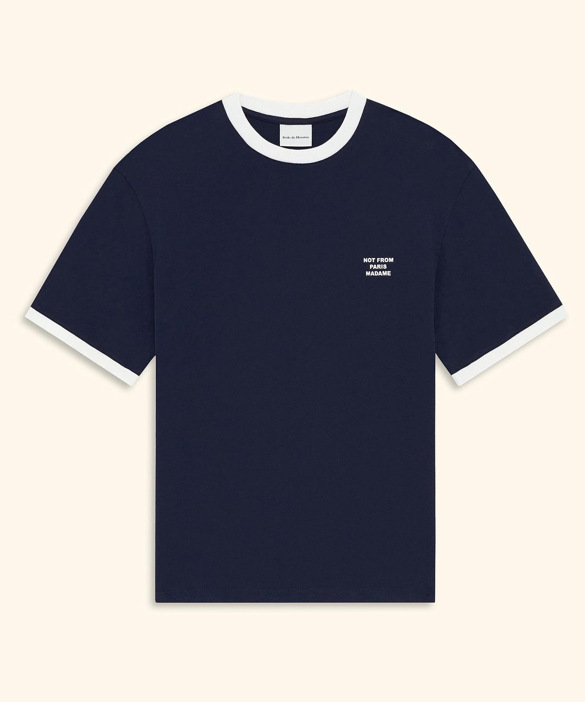 드롤드무슈(DROLE DE MONSIEUR) Contrasted Slogan T-shirt D0TCA26003NYX