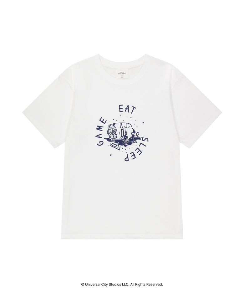 [미니언즈] Eat Game Sleep Tee White